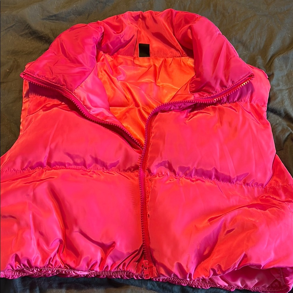 SHEIN Pink Puffer Vest